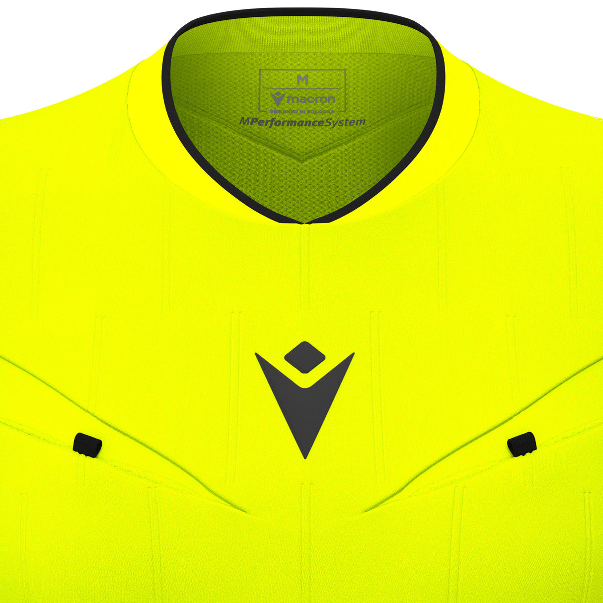 JNR Macron Tess ECO WMN Referee Shirt SS - Neon Yellow/Black - KitRoom