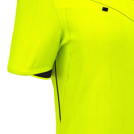 JNR Macron Tess ECO WMN Referee Shirt SS - Neon Yellow/Black - KitRoom