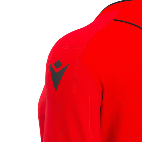 JNR Macron Tess ECO WMN Referee Shirt SS - Brick Red/Black - KitRoom