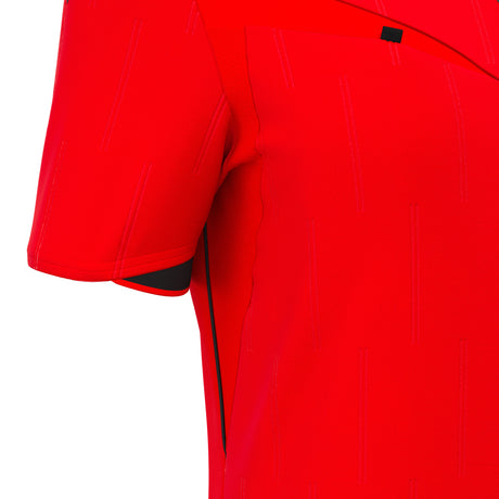JNR Macron Tess ECO WMN Referee Shirt SS - Brick Red/Black - KitRoom
