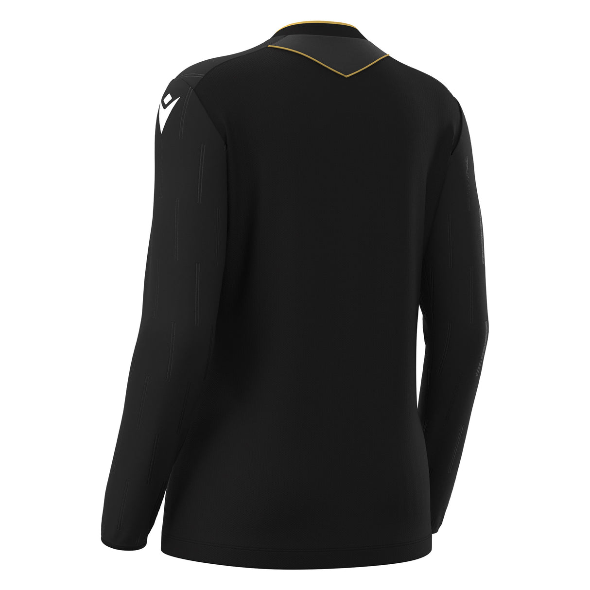 JNR Macron Tess ECO WMN Referee Shirt LS - Black/Gold - KitRoom