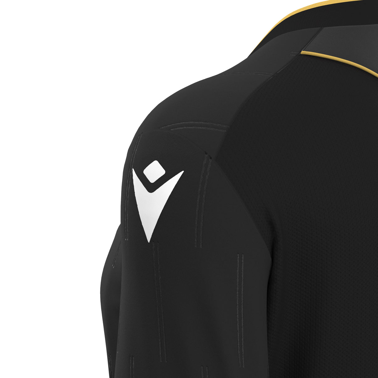 JNR Macron Tess ECO WMN Referee Shirt LS - Black/Gold - KitRoom