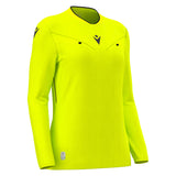 JNR Macron Tess ECO WMN Referee Shirt LS - Neon Yellow/Black - KitRoom