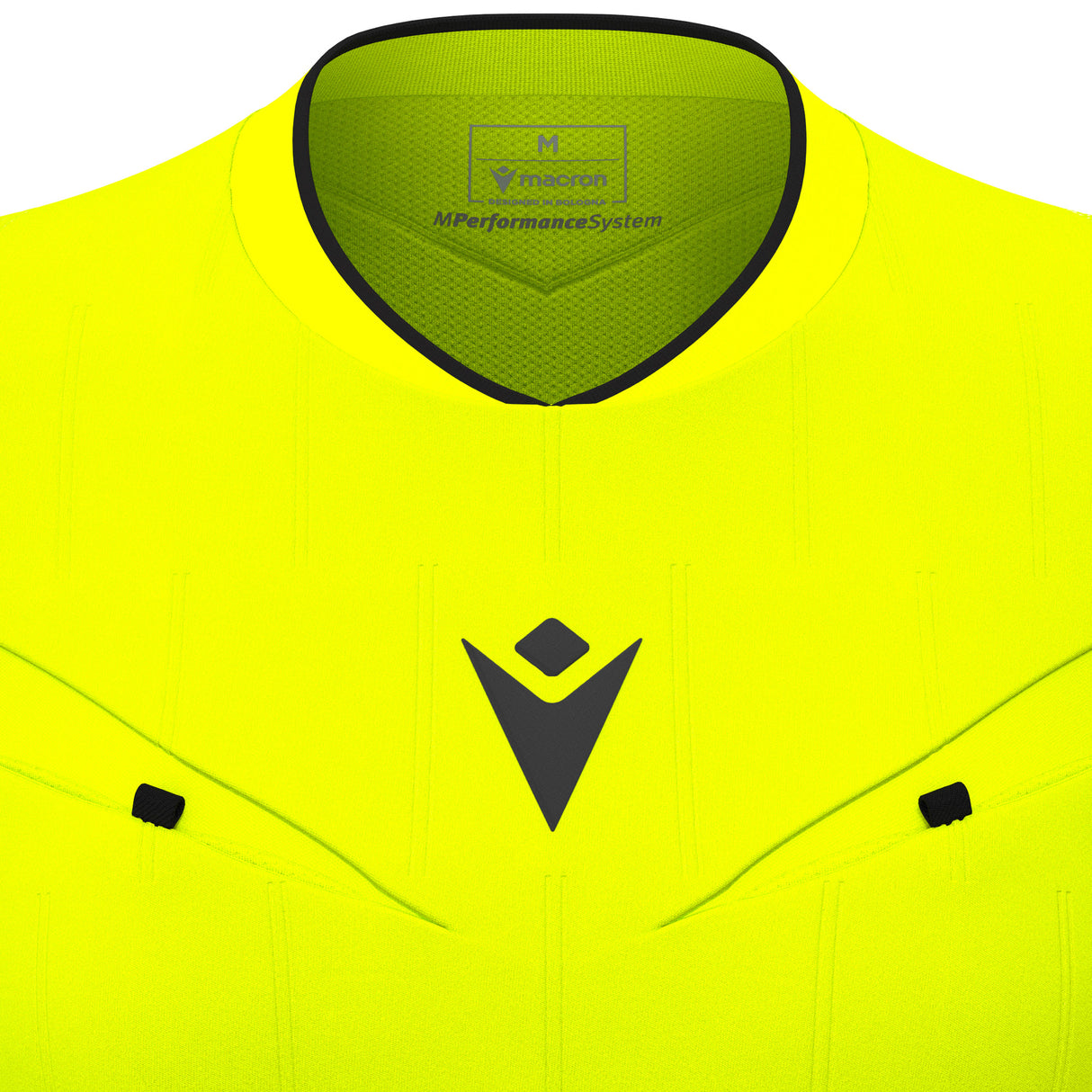 JNR Macron Tess ECO WMN Referee Shirt LS - Neon Yellow/Black - KitRoom