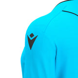 JNR Macron Tess ECO WMN Referee Shirt LS - Neon Sky/Black - KitRoom