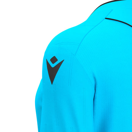 JNR Macron Tess ECO WMN Referee Shirt LS - Neon Sky/Black - KitRoom