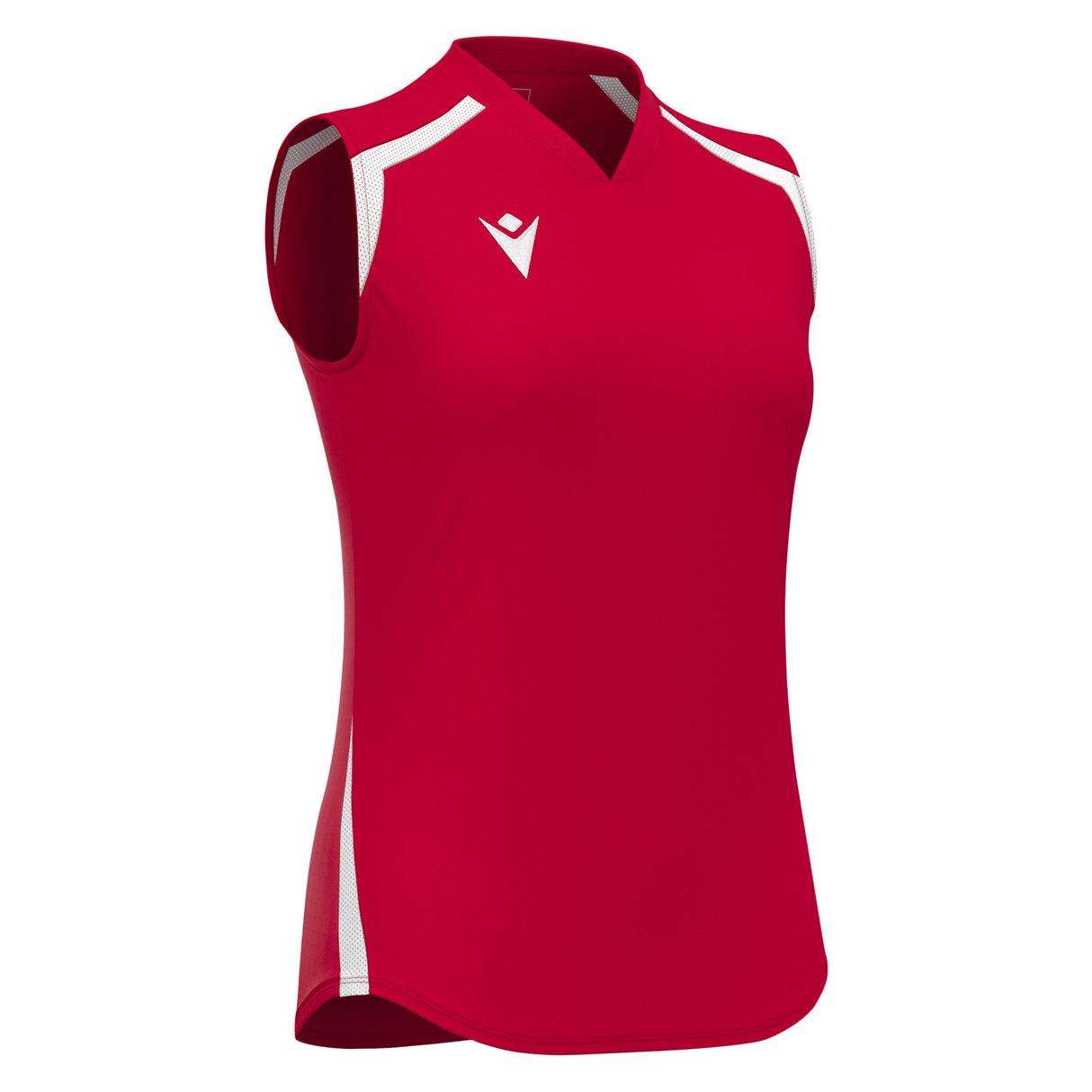 JNR Macron Frostmoor WMN Sleeveless Shirt - Red/White - KitRoom