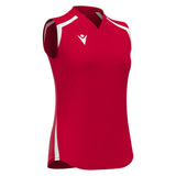 JNR Macron Frostmoor WMN Sleeveless Shirt - Red/White - KitRoom