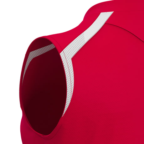 JNR Macron Frostmoor WMN Sleeveless Shirt - Red/White - KitRoom