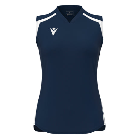 JNR Macron Frostmoor WMN Sleeveless Shirt - Navy/White - KitRoom