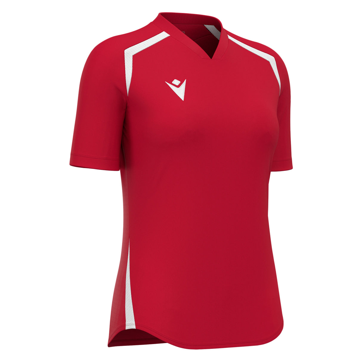 JNR Macron Anduril WMN Shirt SS - Red/White - KitRoom