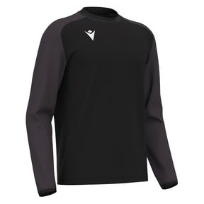 JNR Macron Thalos Roundneck Top - Black/Dark Grey - KitRoom