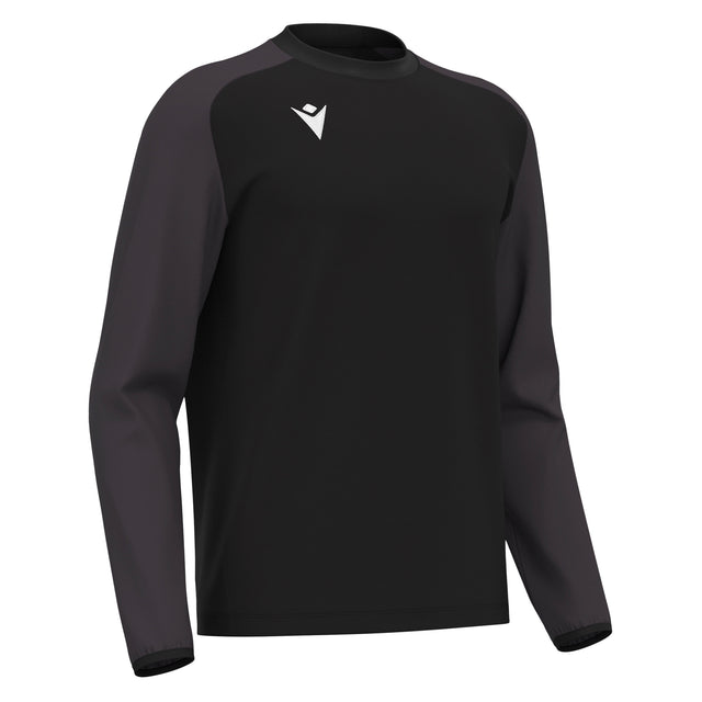 JNR Macron Thalos Roundneck Top - Black/Dark Grey - KitRoom