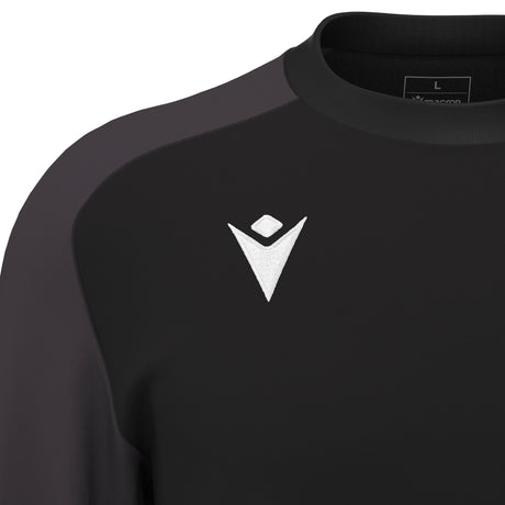 JNR Macron Thalos Roundneck Top - Black/Dark Grey - KitRoom