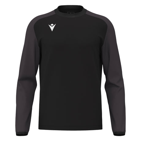 JNR Macron Thalos Roundneck Top - Black/Dark Grey - KitRoom