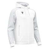 JNR Macron Chronos Full Zip Hoody - White/Light Grey - KitRoom