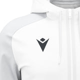 JNR Macron Chronos Full Zip Hoody - White/Light Grey - KitRoom