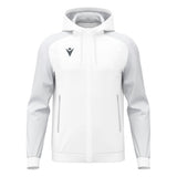 JNR Macron Chronos Full Zip Hoody - White/Light Grey - KitRoom