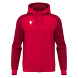 JNR Macron Chronos Full Zip Hoody - Red/Dark Red - KitRoom