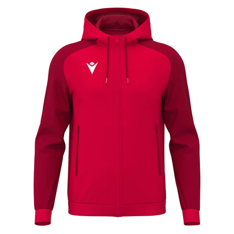 JNR Macron Chronos Full Zip Hoody - Red/Dark Red - KitRoom