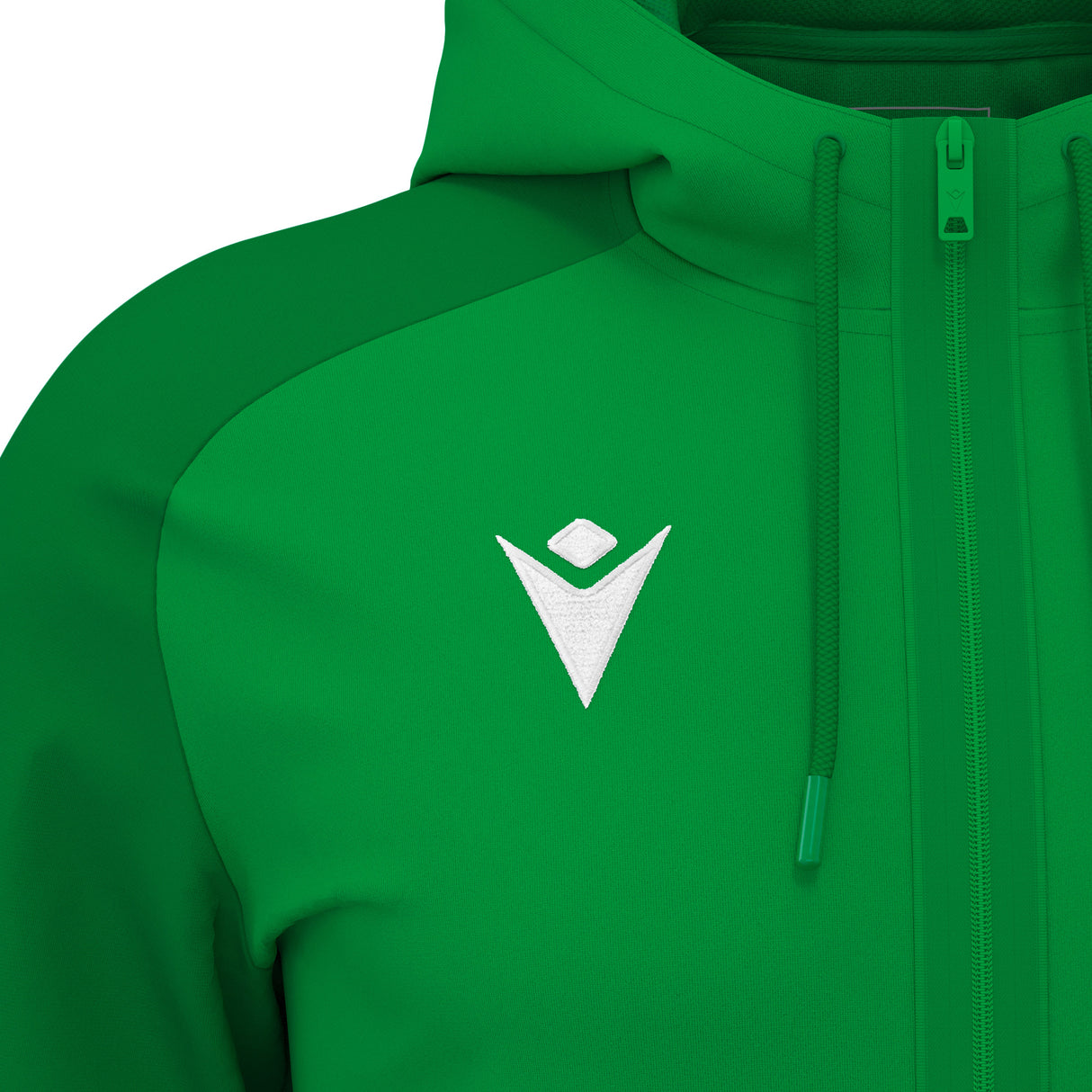 JNR Macron Chronos Full Zip Hoody - Green/Dark Green - KitRoom