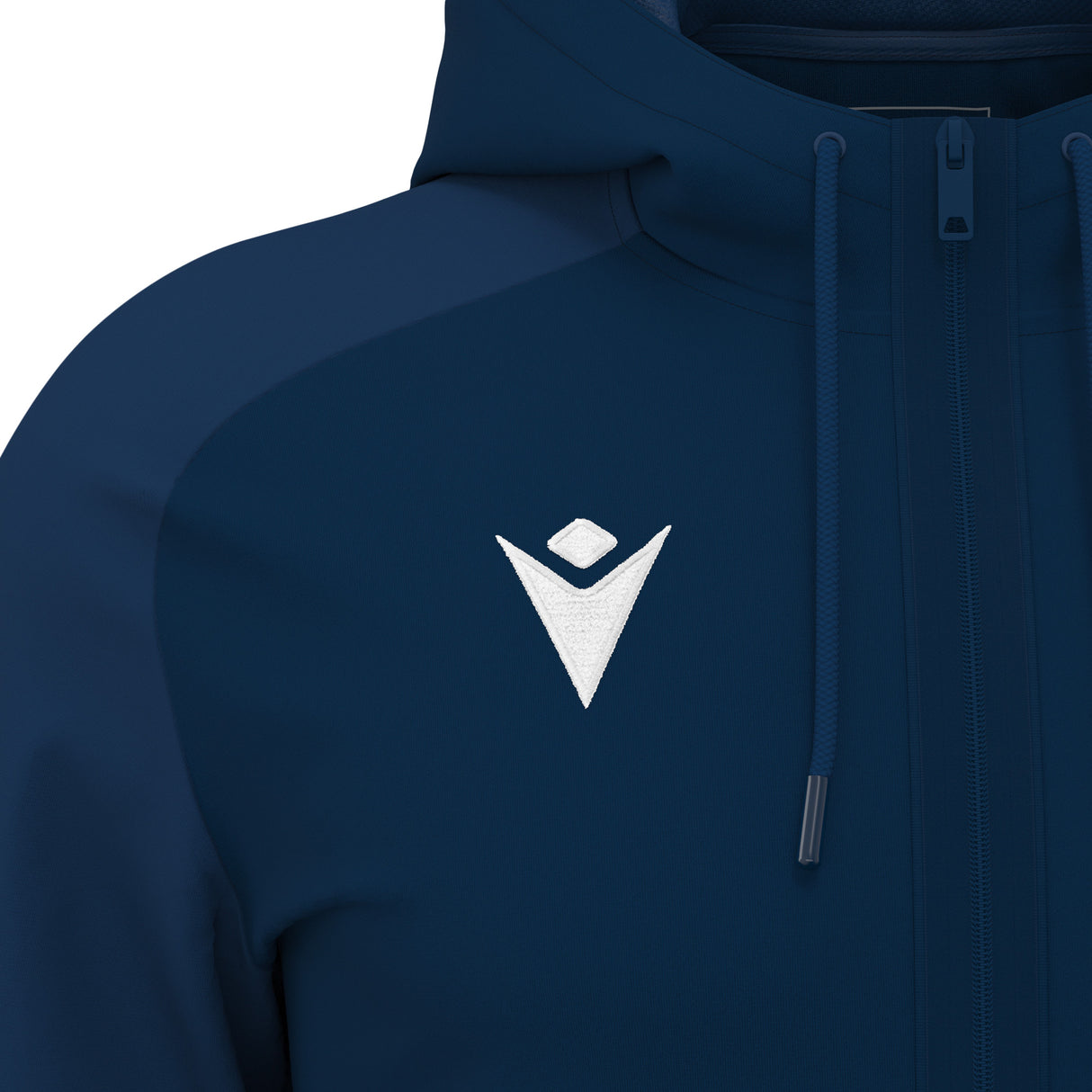 JNR Macron Chronos Full Zip Hoody - Navy/Light Navy - KitRoom