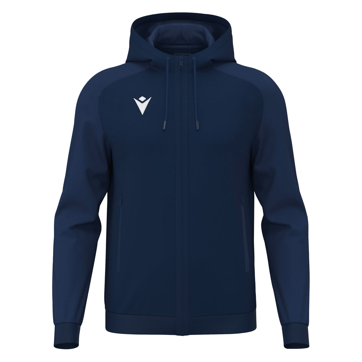 JNR Macron Chronos Full Zip Hoody - Navy/Light Navy - KitRoom