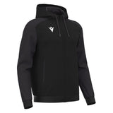 JNR Macron Chronos Full Zip Hoody - Black/Dark Grey - KitRoom