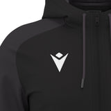 JNR Macron Chronos Full Zip Hoody - Black/Dark Grey - KitRoom