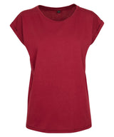 Build Your Brand Women's extended shoulder tee