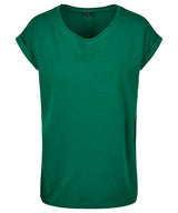 Build Your Brand Women's extended shoulder tee
