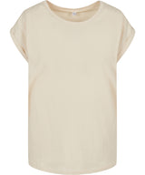 Build Your Brand Women's extended shoulder tee