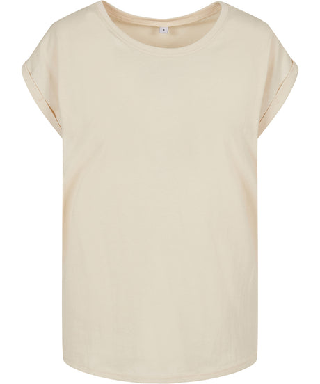 Build Your Brand Women's extended shoulder tee