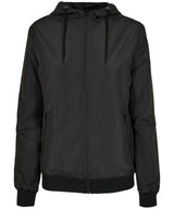 Build Your Brand Women's recycled windrunner