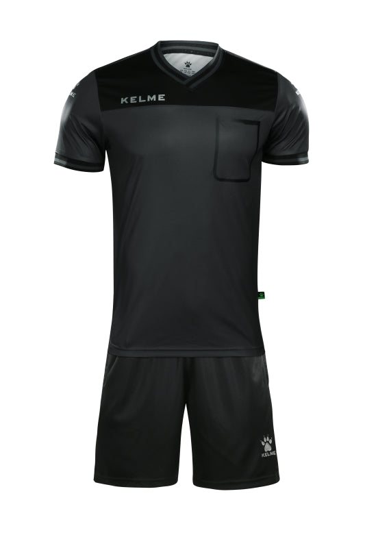 Kelme Referee S/S Set - Dark Grey / Black