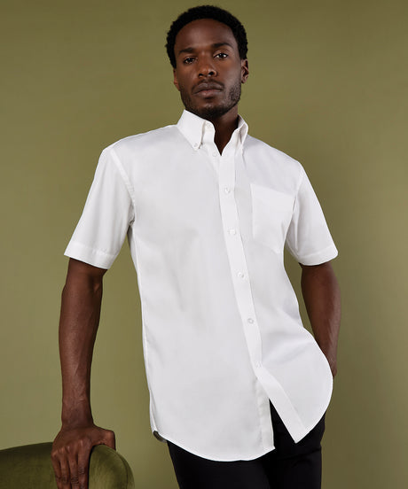 Kustom Kit Corporate Oxford shirt short-sleeved (classic fit) White*
