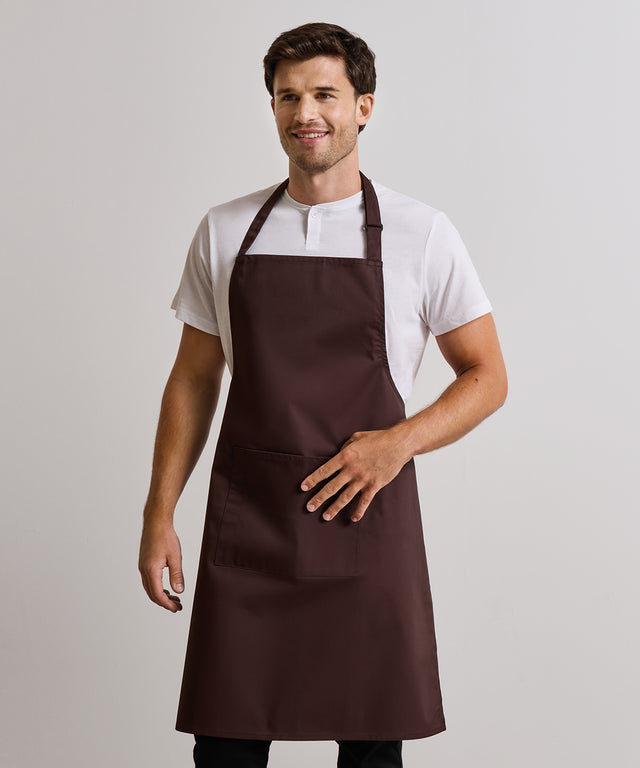 Premier Colours bib apron with pocket White