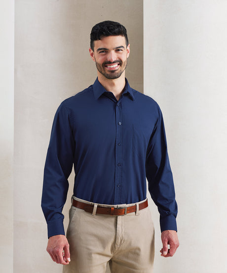Premier Long sleeve poplin shirt White*