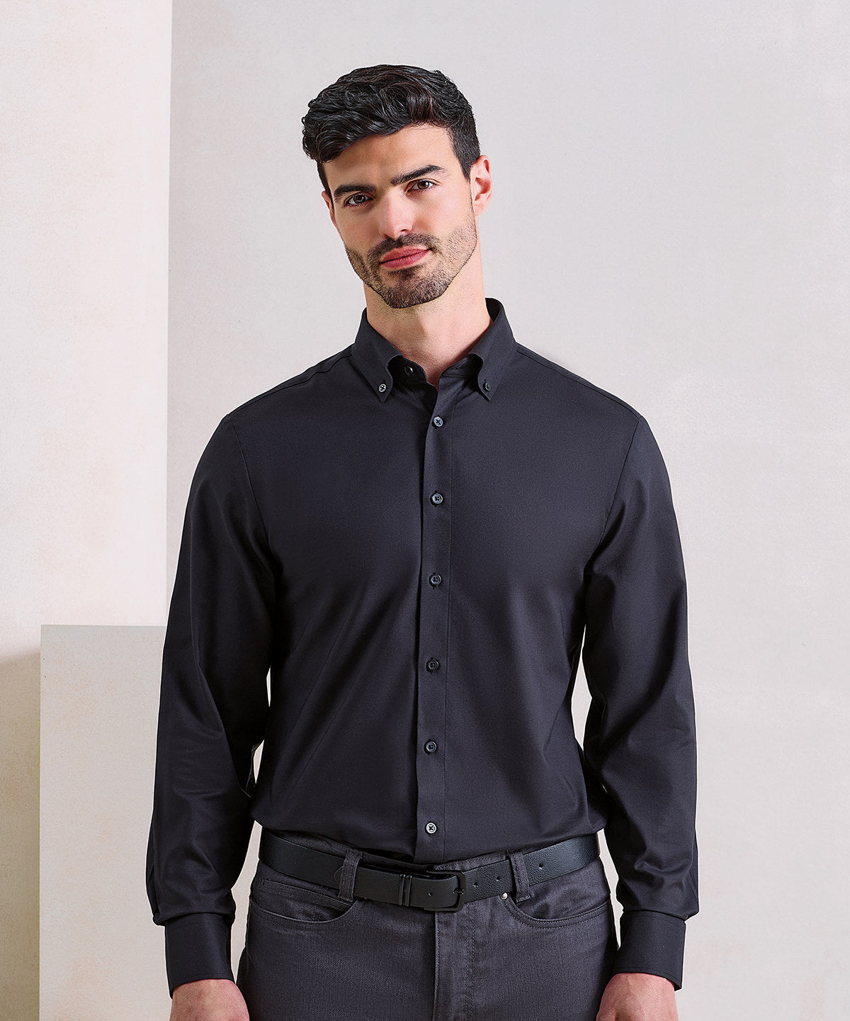 Premier ‘Supreme’ Oxford long sleeve shirt White