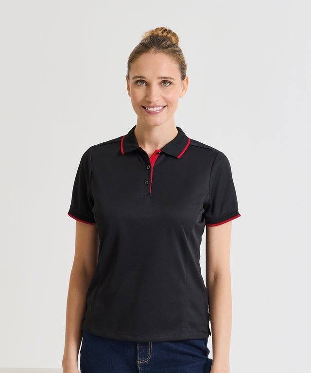 Premier Women's contrast Coolchecker® polo Royal/White
