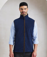 Premier Artisan fleece gilet Navy/Brown