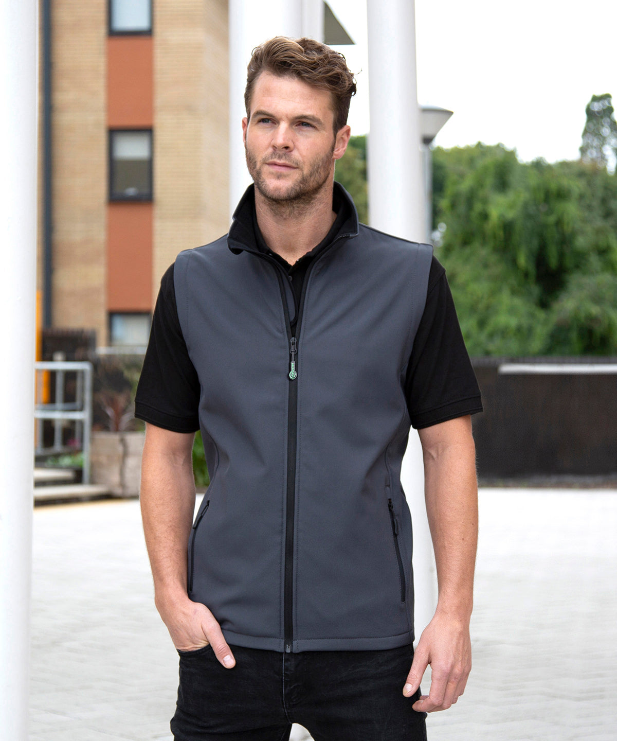 Result Core Printable softshell bodywarmer Yellow/Black