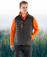 Result Recycled Compass padded softshell gilet  Navy/Yellow