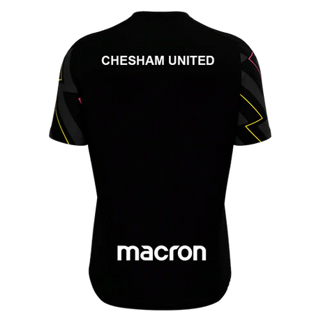 Chesham United Youth FC SNR Macron Wisp Training Shirt Black Thunder (back)