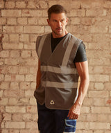 Yoko Top cool open mesh 2-band-and-braces waistcoat (HVW120) Yellow