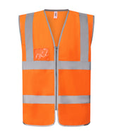 Yoko Hi-vis zip ID reflective border waistcoat (HVW103)