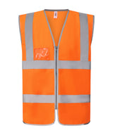 Yoko Hi-vis zip ID reflective border waistcoat (HVW103) Hi-vis Yellow