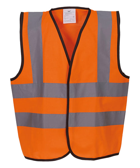 Yoko Kids hi-vis 2 b&b waistcoat (HVW100CH) Yellow