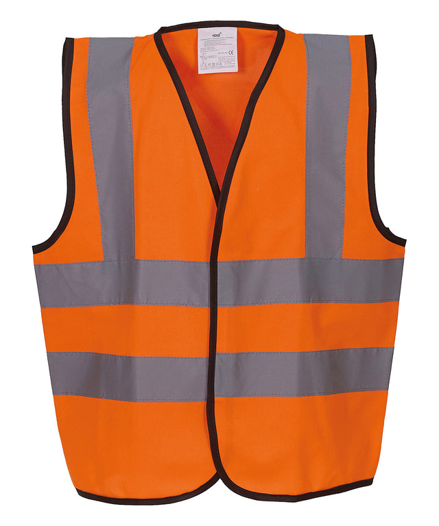 Yoko Kids hi-vis 2 b&b waistcoat (HVW100CH) Yellow