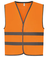 Yoko Hi-vis reflective border kids waistcoat (HVW102CH) Yellow